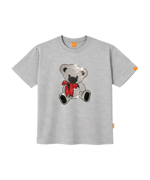 LLAMO(エラモ)の「キュービックリボンベア 半袖Tシャツ 男女共用 ビッグサイズ S 4XL(Tシャツ/カットソー・レディース・ホワイト/ブラック/グレー/ピンク・SMALL/MEDIUM/LARGE/X-LARGE/2XL/4XL/3XL)」の5枚目の写真