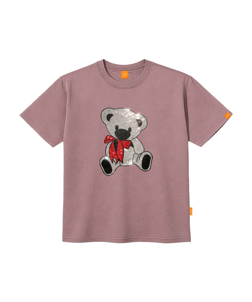 LLAMO(エラモ)の「キュービックリボンベア 半袖Tシャツ 男女共用 ビッグサイズ S 4XL(Tシャツ/カットソー・レディース・ホワイト/ブラック/グレー/ピンク・SMALL/MEDIUM/LARGE/X-LARGE/2XL/4XL/3XL)」の6枚目の写真