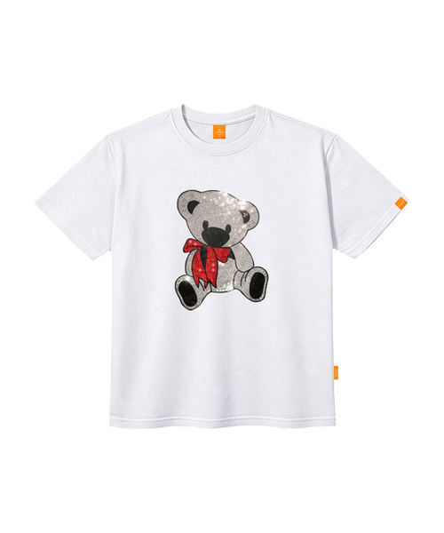 LLAMO(エラモ)の「キュービックリボンベア 半袖Tシャツ 男女共用 ビッグサイズ S 4XL(Tシャツ/カットソー・レディース・ホワイト/ブラック/グレー/ピンク・SMALL/MEDIUM/LARGE/X-LARGE/2XL/4XL/3XL)」の7枚目の写真