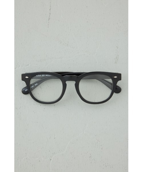 AZUL by moussy(アズールバイマウジー)の「クリアボストンメガネ(メガネ・レディース・グレー/ブラック・FREE)」の1枚目の写真