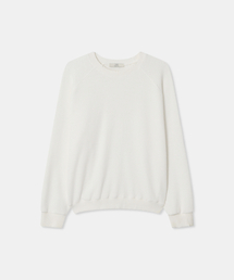 Waffle damage t-shirt / WHITE