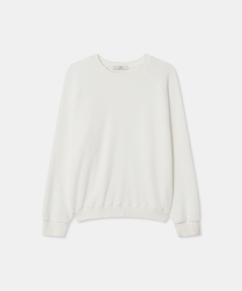 THEENDQUESTION(ジエンドクエスチョン)の「Waffle damage t-shirt / WHITE(Tシャツ/カットソー・レディース・その他・1/2)」の1枚目の写真