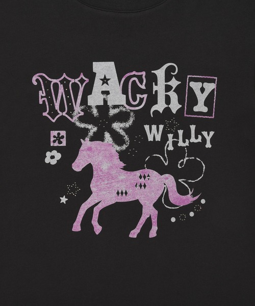 Wacky WiLLy(ワッキーウィリー)の「WOMEN'S BIG GRAPHIC HOTFIX SHORT SLEEVE T-SHIRT(Tシャツ/カットソー・レディース・ホワイト/チャコールグレー・FREE)」の10枚目の写真