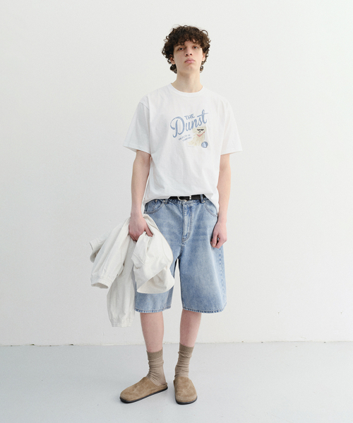 DUNST FOR MEN(ダンストフォーメン)の「DRAWING PUPPY T-SHIRT_UNISEX_UDTS6B127_OFF WHITE(Tシャツ/カットソー・メンズ・Off White・XX-LARGE/X-LARGE/X-SMALL/SMALL/MEDIUM/LARGE)」の1枚目の写真