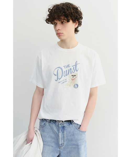 DUNST FOR MEN(ダンストフォーメン)の「DRAWING PUPPY T-SHIRT_UNISEX_UDTS6B127_OFF WHITE(Tシャツ/カットソー・メンズ・Off White・XX-LARGE/X-LARGE/X-SMALL/SMALL/MEDIUM/LARGE)」の2枚目の写真