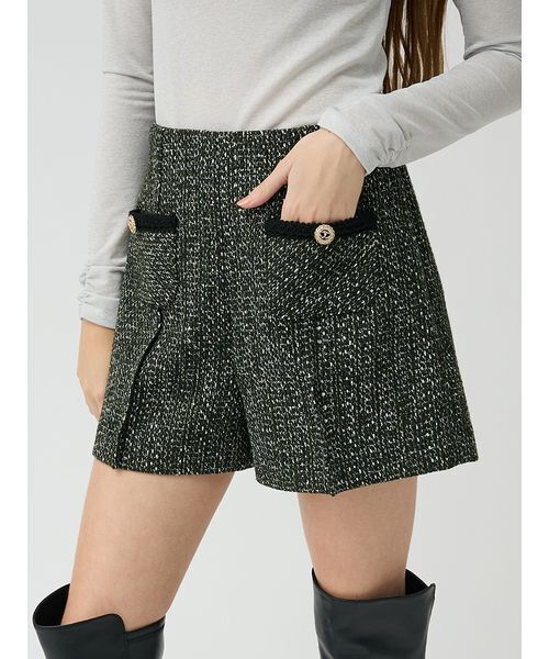 LILY BROWN(リリーブラウン)の「ツイードショートパンツ(その他パンツ・レディース・ダークグリーン/アイボリー/マルチ・1/0)」の14枚目の写真