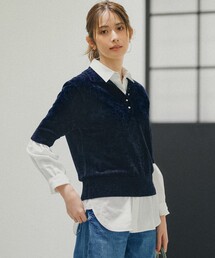 ベロアモール ポロ ニット