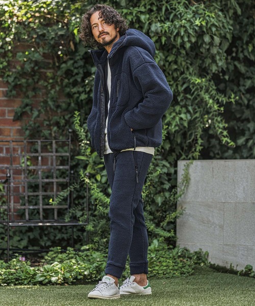 wjk（ダヴルジェイケイ）の「mpa4181- Solid Boa Hoodie ボアパーカー(WR26W-07)（パーカー・メンズ・グレー/ブラック/ネイビー・L/M/S）」の8枚目の写真