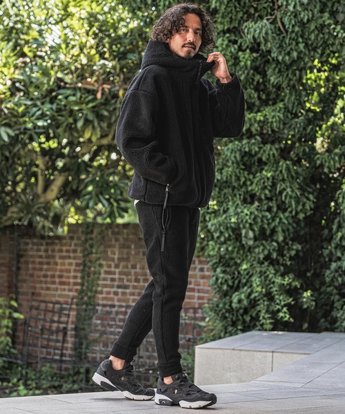 wjk（ダヴルジェイケイ）の「mpa4181- Solid Boa Hoodie ボアパーカー(WR26W-07)（パーカー・メンズ・グレー/ブラック/ネイビー・L/M/S）」の19枚目の写真