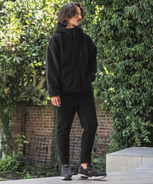 wjk（ダヴルジェイケイ）の「mpa4181- Solid Boa Hoodie ボアパーカー(WR26W-07)（パーカー・メンズ・グレー/ブラック/ネイビー・L/M/S）」の20枚目の写真