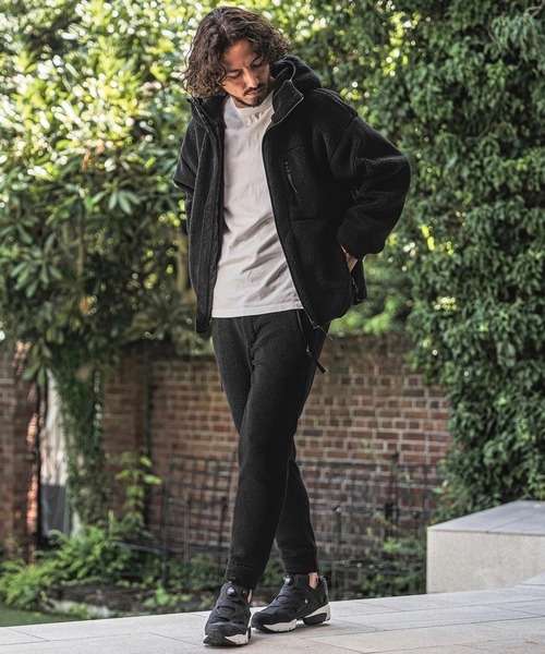 wjk（ダヴルジェイケイ）の「mpa4181- Solid Boa Hoodie ボアパーカー(WR26W-07)（パーカー・メンズ・グレー/ブラック/ネイビー・L/M/S）」の21枚目の写真