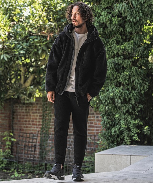 wjk（ダヴルジェイケイ）の「mpa4181- Solid Boa Hoodie ボアパーカー(WR26W-07)（パーカー・メンズ・グレー/ブラック/ネイビー・L/M/S）」の22枚目の写真