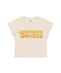 ドットパターンショート半袖Tシャツ(アイボリー)