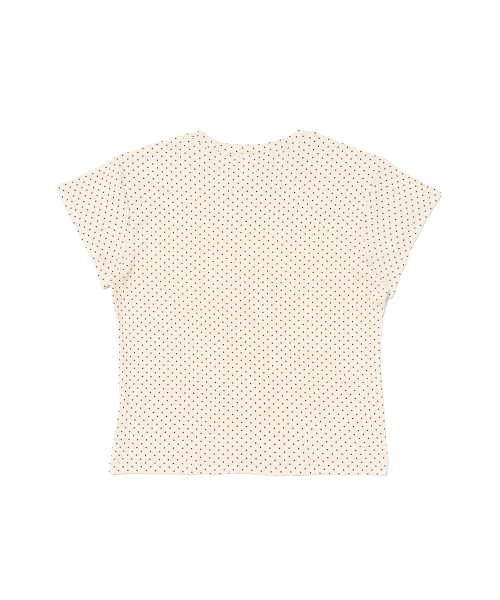 CARGOBROS FOR WOMAN（カーゴブロスフォーウィメン）の「ドットパターンショート半袖Tシャツ（アイボリー）（Tシャツ/カットソー・レディース・その他・SMALL/MEDIUM）」の2枚目の写真
