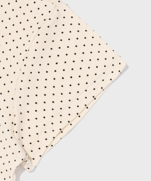 CARGOBROS FOR WOMAN（カーゴブロスフォーウィメン）の「ドットパターンショート半袖Tシャツ（アイボリー）（Tシャツ/カットソー・レディース・その他・SMALL/MEDIUM）」の4枚目の写真