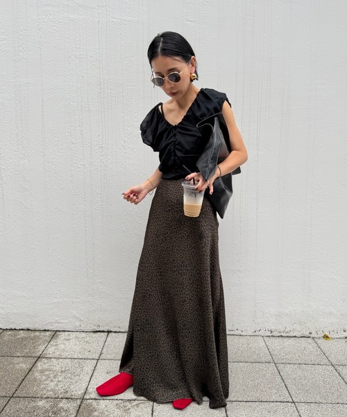 Ameri（アメリ）の「LEOPARD BIAS NARROW SKIRT（スカート・レディース・ブラウン/ブラック・SMALL/MEDIUM）」の22枚目の写真