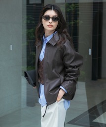 URBAN RESEARCH ROSSO WOMEN | シープレザーzipブルゾン(その他アウター)