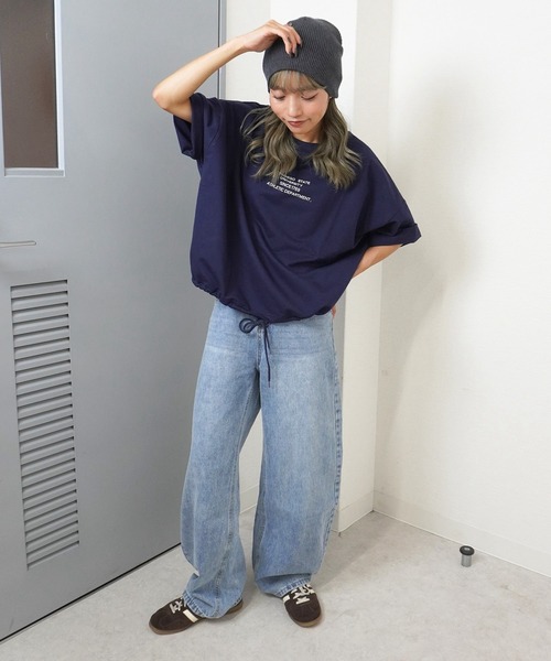 gossara(ゴサラ)の「【ゆるい曲線がスタイルを変える】 ソフトカーブデニムパンツ(デニムパンツ・レディース・ライトブルー/ブルー・MEDIUM/SMALL)」の14枚目の写真