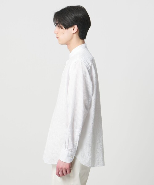 ORIAN(オリアン)の「<ORIAN> シアサッカー バンドカラー プルオーバー(シャツ/ブラウス・メンズ・ホワイト・M)」の5枚目の写真