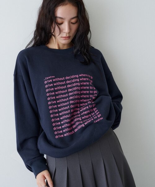 CIAOPANIC TYPY(チャオパニックティピー)の「【ZOZO限定】【UNISEX】メッセージロゴ裏毛スウェット(スウェット・レディース・ブラック/イエロー/ネイビー/ブラウン/チャコールグレー/グレー・LARGE/MEDIUM)」の5枚目の写真