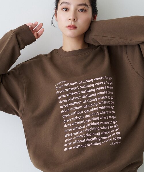 CIAOPANIC TYPY(チャオパニックティピー)の「【ZOZO限定】【UNISEX】メッセージロゴ裏毛スウェット(スウェット・レディース・ブラック/イエロー/ネイビー/ブラウン/チャコールグレー/グレー・LARGE/MEDIUM)」の4枚目の写真