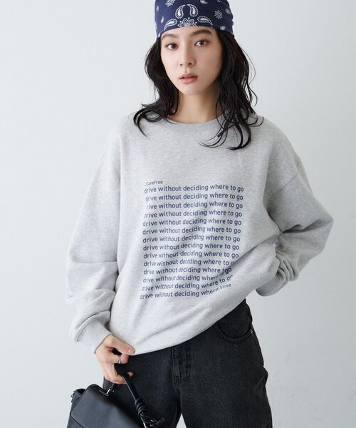 CIAOPANIC TYPY(チャオパニックティピー)の「【ZOZO限定】【UNISEX】メッセージロゴ裏毛スウェット(スウェット・レディース・ブラック/イエロー/ネイビー/ブラウン/チャコールグレー/グレー・LARGE/MEDIUM)」の3枚目の写真