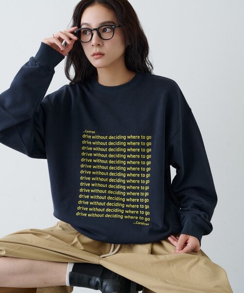 CIAOPANIC TYPY(チャオパニックティピー)の「【ZOZO限定】【UNISEX】メッセージロゴ裏毛スウェット(スウェット・レディース・ブラック/イエロー/ネイビー/ブラウン/チャコールグレー/グレー・LARGE/MEDIUM)」の6枚目の写真