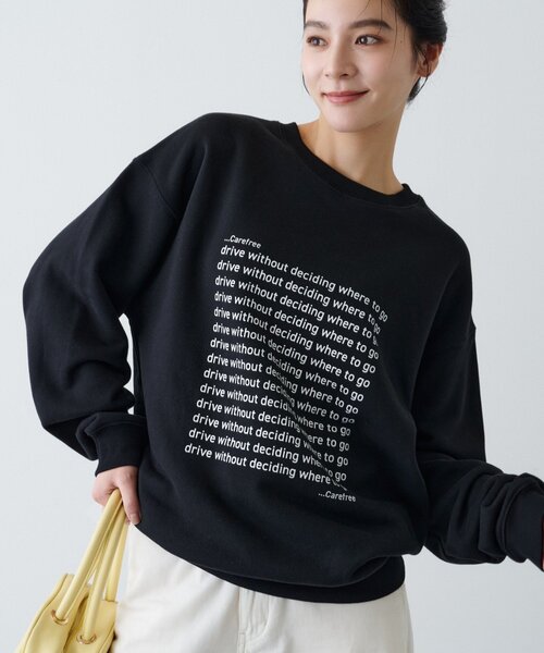 CIAOPANIC TYPY(チャオパニックティピー)の「【ZOZO限定】【UNISEX】メッセージロゴ裏毛スウェット(スウェット・レディース・ブラック/イエロー/ネイビー/ブラウン/チャコールグレー/グレー・LARGE/MEDIUM)」の1枚目の写真