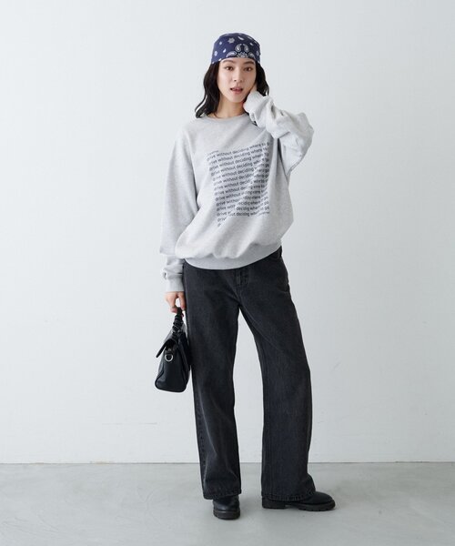 CIAOPANIC TYPY(チャオパニックティピー)の「【ZOZO限定】【UNISEX】メッセージロゴ裏毛スウェット(スウェット・レディース・ブラック/イエロー/ネイビー/ブラウン/チャコールグレー/グレー・LARGE/MEDIUM)」の11枚目の写真
