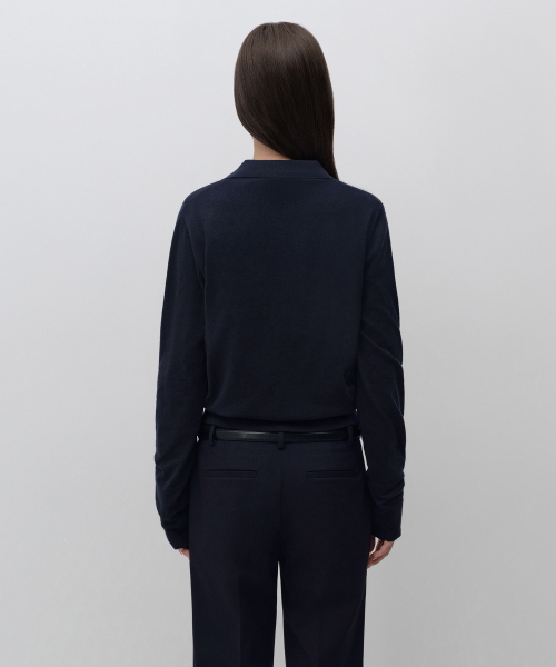 MUSINSA STANDARD WOMAN（ムシンサスタンダードウーマン）の「ウィメンズエッセンシャルカラー ニット [ネイビー]（ニット/セーター・レディース・その他・X-SMALL/SMALL/MEDIUM/LARGE）」の3枚目の写真