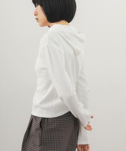 KBF(ケイビーエフ)の「ランダムRIBフーディー(パーカー・レディース・レッド/ブラウン/オフホワイト・ONE)」の7枚目の写真
