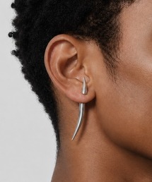 CHUN CHUN NOTES（チュンチュンノーツ）の「【ユニセックス】ダブルホーンモチーフ シルバーメッキイヤーカフ（ピアス（両耳用））」
