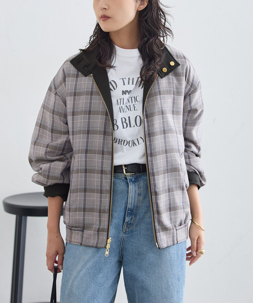 journal standard L'essage(ジャーナルスタンダードレサージュ)の「リバーシブルジップブルゾン(その他アウター・レディース・ベージュ/ブラック・FREE)」の8枚目の写真