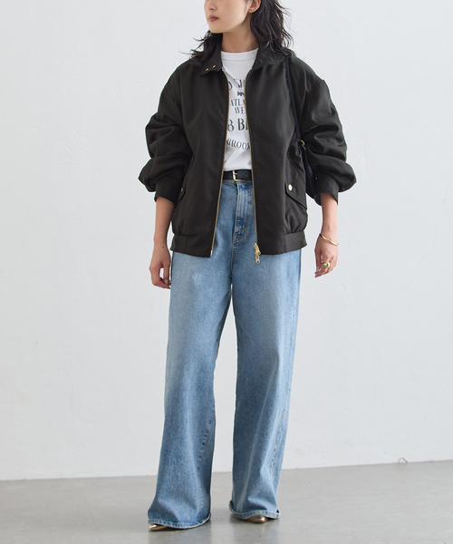 journal standard L'essage(ジャーナルスタンダードレサージュ)の「リバーシブルジップブルゾン(その他アウター・レディース・ベージュ/ブラック・FREE)」の9枚目の写真