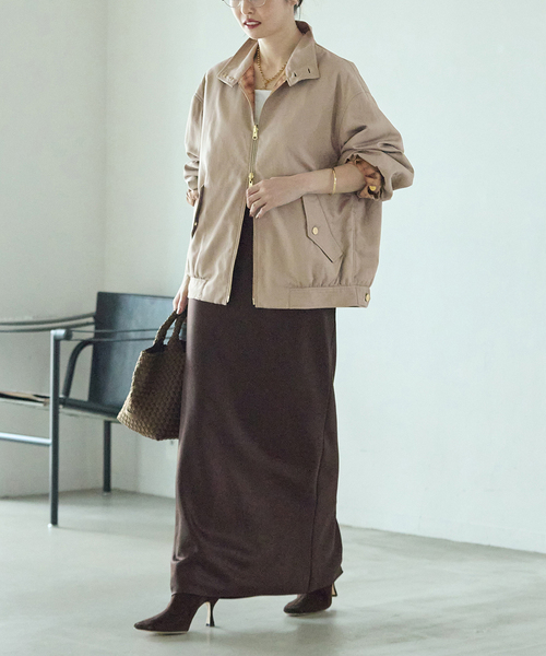journal standard L'essage(ジャーナルスタンダードレサージュ)の「リバーシブルジップブルゾン(その他アウター・レディース・ベージュ/ブラック・FREE)」の13枚目の写真