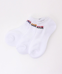 HYSTERIC GLAMOUR | ロゴ編み込みアンクル丈 3Pソックス(ソックス/靴下)