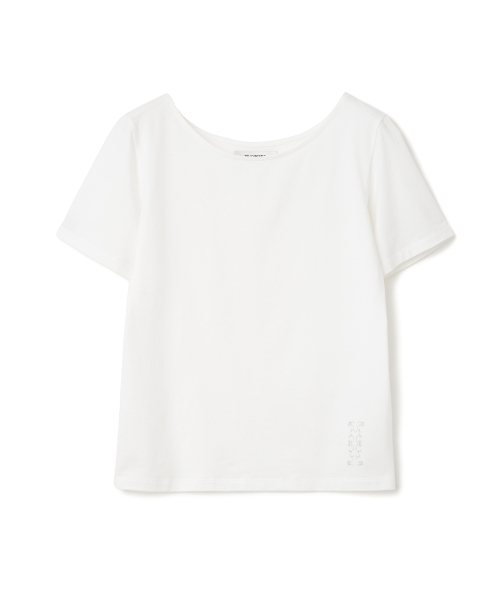 MILLO WOMEN（ミロウーマン）の「ソフトバイニングボートネックTシャツ[アイボリー]（Tシャツ/カットソー・レディース・その他・ONE SIZE）」の2枚目の写真