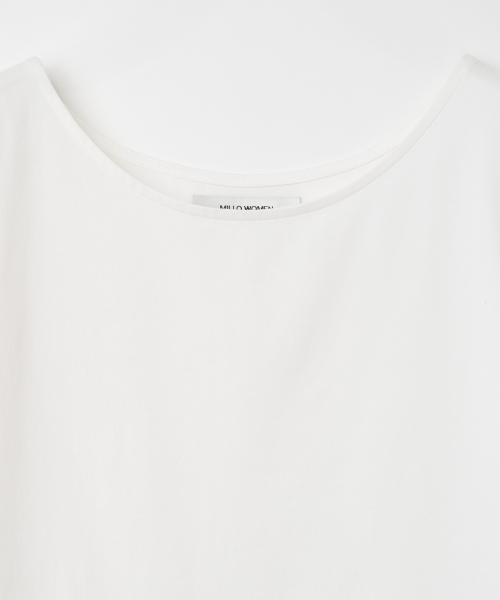 MILLO WOMEN（ミロウーマン）の「ソフトバイニングボートネックTシャツ[アイボリー]（Tシャツ/カットソー・レディース・その他・ONE SIZE）」の4枚目の写真