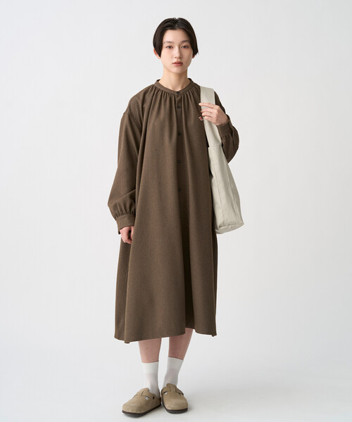 DANTON(ダントン)の「PAUL DOUMER - Canvas One Shoulder Bag(ショルダーバッグ・レディース・オレンジ/チャコール/アイボリー/ブラウン系その他/ブラック・-)」の6枚目の写真