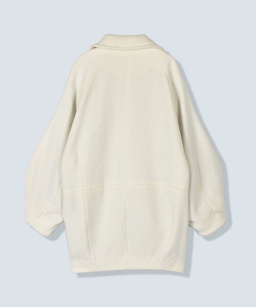 OMMO(オーエムエムオー)の「【OMMO(オーエムエムオー)】WRAP CUFF OVER COAT/コクーンオーバーコート(チェスターコート・レディース・ブラック/ホワイト/グレー・38/36)」の16枚目の写真