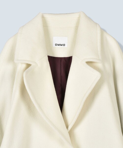 OMMO(オーエムエムオー)の「【OMMO(オーエムエムオー)】WRAP CUFF OVER COAT/コクーンオーバーコート(チェスターコート・レディース・ブラック/ホワイト/グレー・38/36)」の17枚目の写真