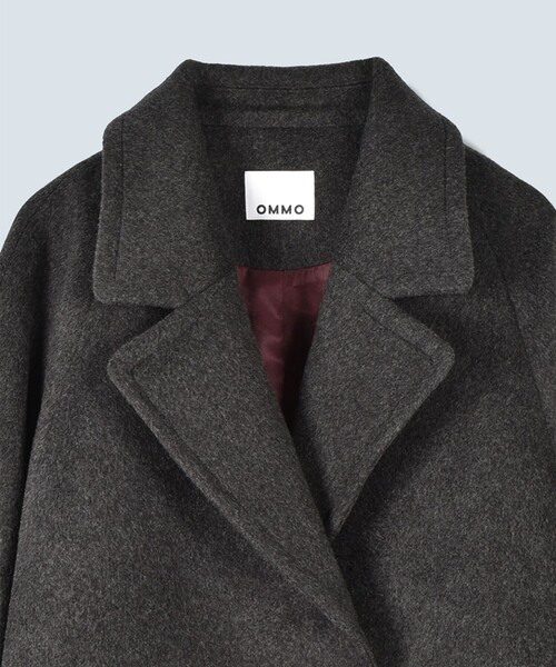 OMMO(オーエムエムオー)の「【OMMO(オーエムエムオー)】WRAP CUFF OVER COAT/コクーンオーバーコート(チェスターコート・レディース・ブラック/ホワイト/グレー・38/36)」の11枚目の写真