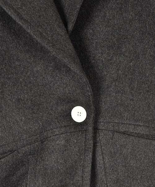 OMMO(オーエムエムオー)の「【OMMO(オーエムエムオー)】WRAP CUFF OVER COAT/コクーンオーバーコート(チェスターコート・レディース・ブラック/ホワイト/グレー・38/36)」の13枚目の写真