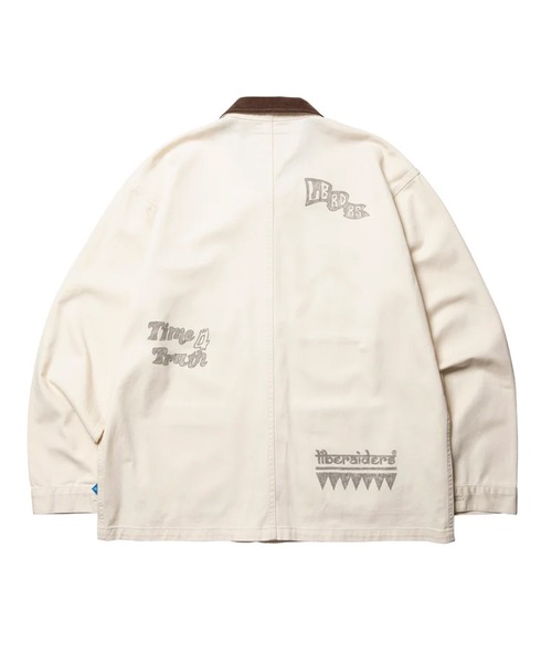 Liberaiders（リベレイダース）の「Liberaiders/リベレイダース HANDWRITING PRINT COVERALL 手書きプリント コットンツイル カバーオール ジャケット 2026年 夏 夏服 秋服（カバーオール・メンズ・ホワイト・L）」の10枚目の写真