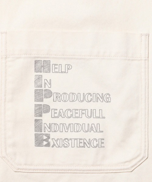 Liberaiders（リベレイダース）の「Liberaiders/リベレイダース HANDWRITING PRINT COVERALL 手書きプリント コットンツイル カバーオール ジャケット 2026年 夏 夏服 秋服（カバーオール・メンズ・ホワイト・L）」の11枚目の写真