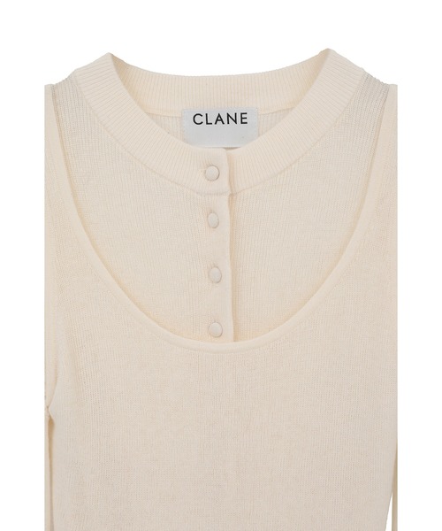 CLANE（クラネ）の「【CLANE/クラネ】BOTTOM CARDEGAN TANK SET/ボトムカーディガンタンクセット（カーディガン/ボレロ・レディース・レッド/グレー/アイボリー・1）」の13枚目の写真
