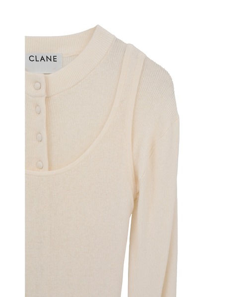 CLANE（クラネ）の「【CLANE/クラネ】BOTTOM CARDEGAN TANK SET/ボトムカーディガンタンクセット（カーディガン/ボレロ・レディース・レッド/グレー/アイボリー・1）」の14枚目の写真