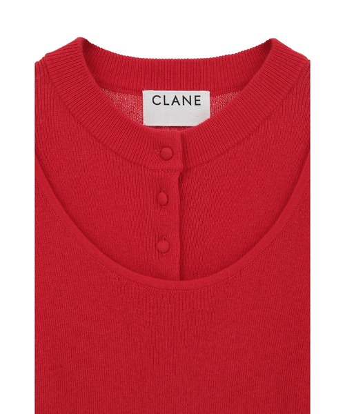 CLANE（クラネ）の「【CLANE/クラネ】BOTTOM CARDEGAN TANK SET/ボトムカーディガンタンクセット（カーディガン/ボレロ・レディース・レッド/グレー/アイボリー・1）」の21枚目の写真