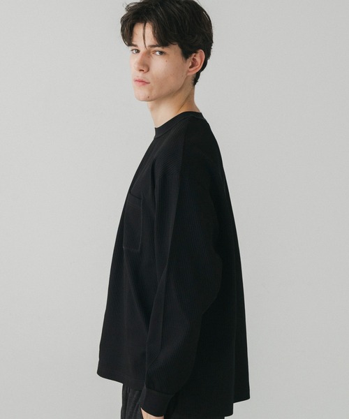 +phenix（プラスフェニックス）の「+phenix(プラスフェニックス)WAFFLE POCKET LONG SLEEVE TEE / ワッフルポケット ロングスリーブTシャツ（Tシャツ/カットソー・メンズ・ブルー/ホワイト/ブラック/ブラウン・L/M）」の18枚目の写真