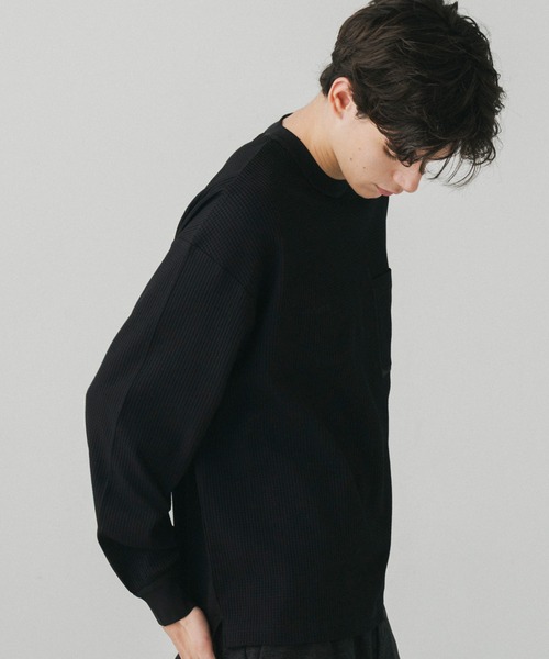 +phenix（プラスフェニックス）の「+phenix(プラスフェニックス)WAFFLE POCKET LONG SLEEVE TEE / ワッフルポケット ロングスリーブTシャツ（Tシャツ/カットソー・メンズ・ブルー/ホワイト/ブラック/ブラウン・L/M）」の20枚目の写真